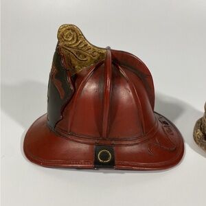 Hobby Lobby Resin Firefighter Fire Hydrant Resin Helmet Fire Chief T24